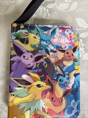 Pokémon Eeveelutions Card Binder - 50 sleeves ,Zip Closure & wrist Strap NEW